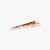 Classic Tie Clip with Brushed Rose Gold Finish-Tie Clip-Tateossian-Cufflinks.com.sg