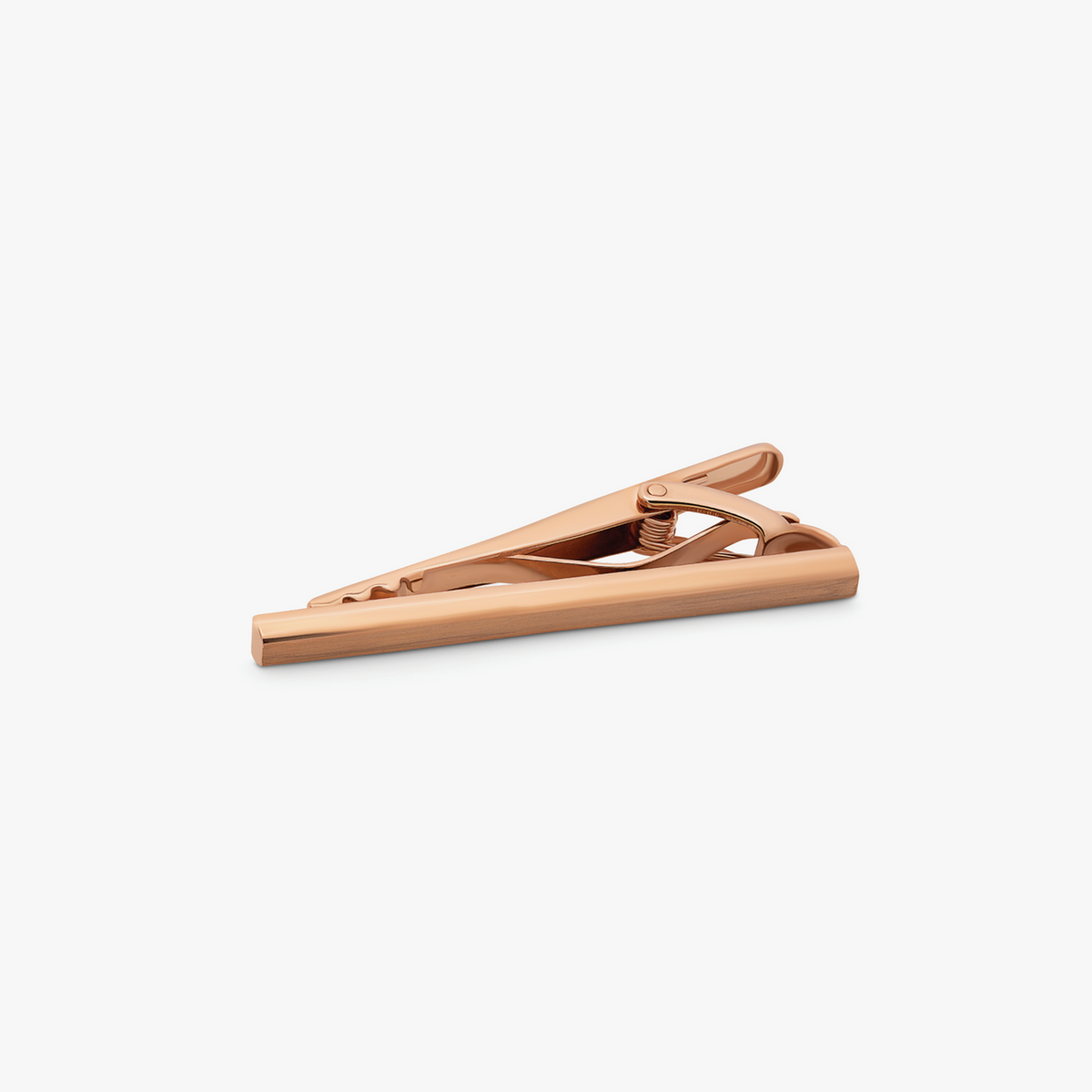 Classic Tie Clip with Brushed Rose Gold Finish-Tie Clip-Tateossian-Cufflinks.com.sg