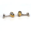 Classical Gold and Silver Tone knot Brass Cufflinks-Cufflinks.com.sg