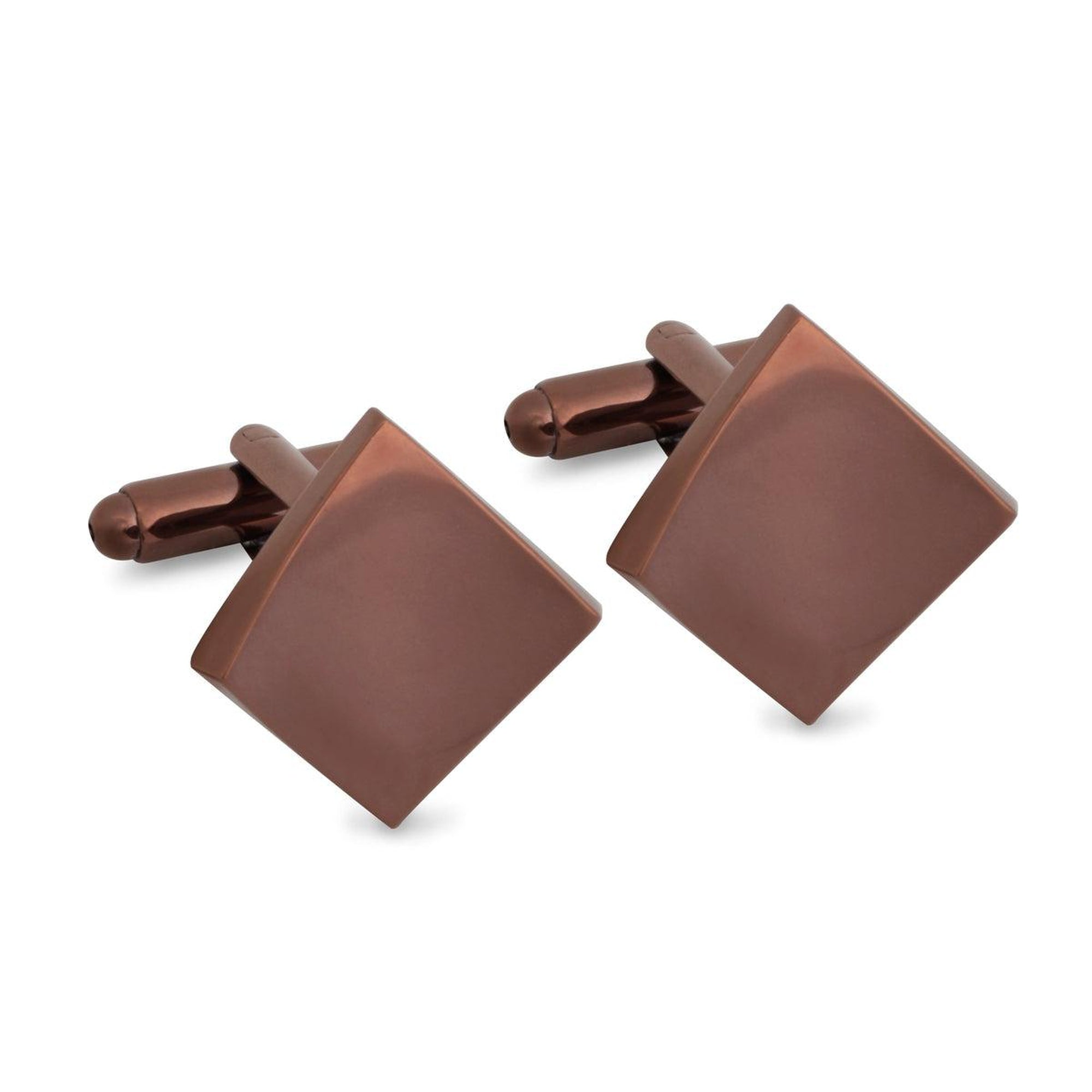 Concave Square Cufflinks in Copper-Cufflinks.com.sg