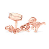 Dinosaur Bone in Rose Gold Cufflinks-Cufflinks.com.sg