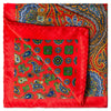Four Side Pocket Square in Red, Orange, Blue-Pocket Squares-MarZthomson-Cufflinks.com.sg