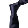 Lanvin Satin Slim Necktie in Navy Blue-Neckties-Lanvin-Cufflinks.com.sg