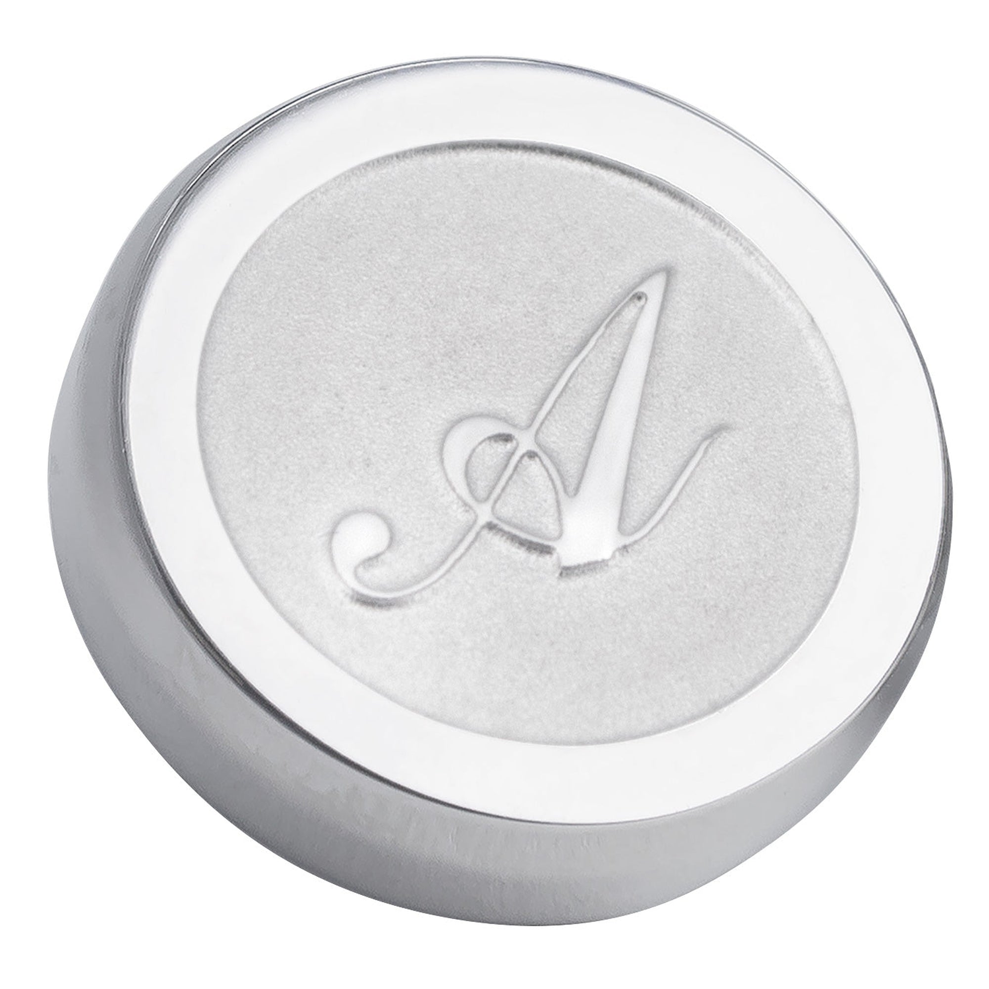 Lapel with Clip-on Monogram Etched Silver Button Covers-Cufflinks.com.sg