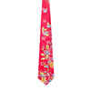 Leonard Fuchsia Silk Satin 8cm Tie with Floral Prints-Cufflinks.com.sg | Neckties.com.sg