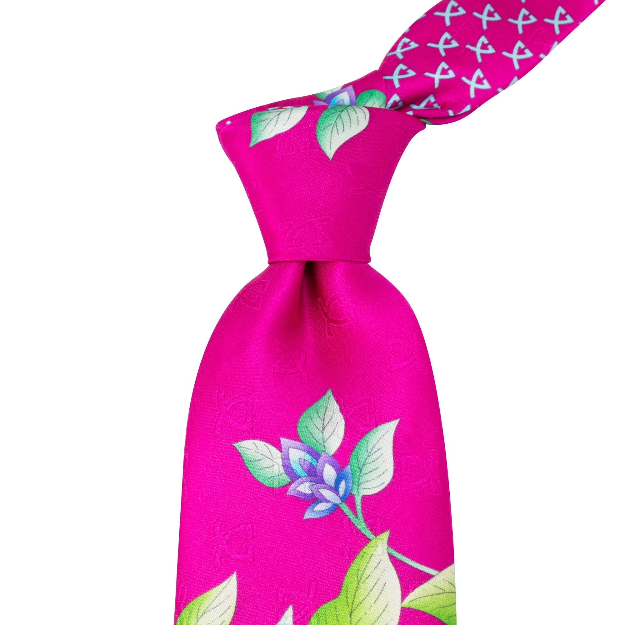 magenta silk tie