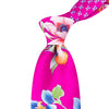 Leonard Magenta Silk Satin 8cm Tie with Floral Prints-Cufflinks.com.sg | Neckties.com.sg