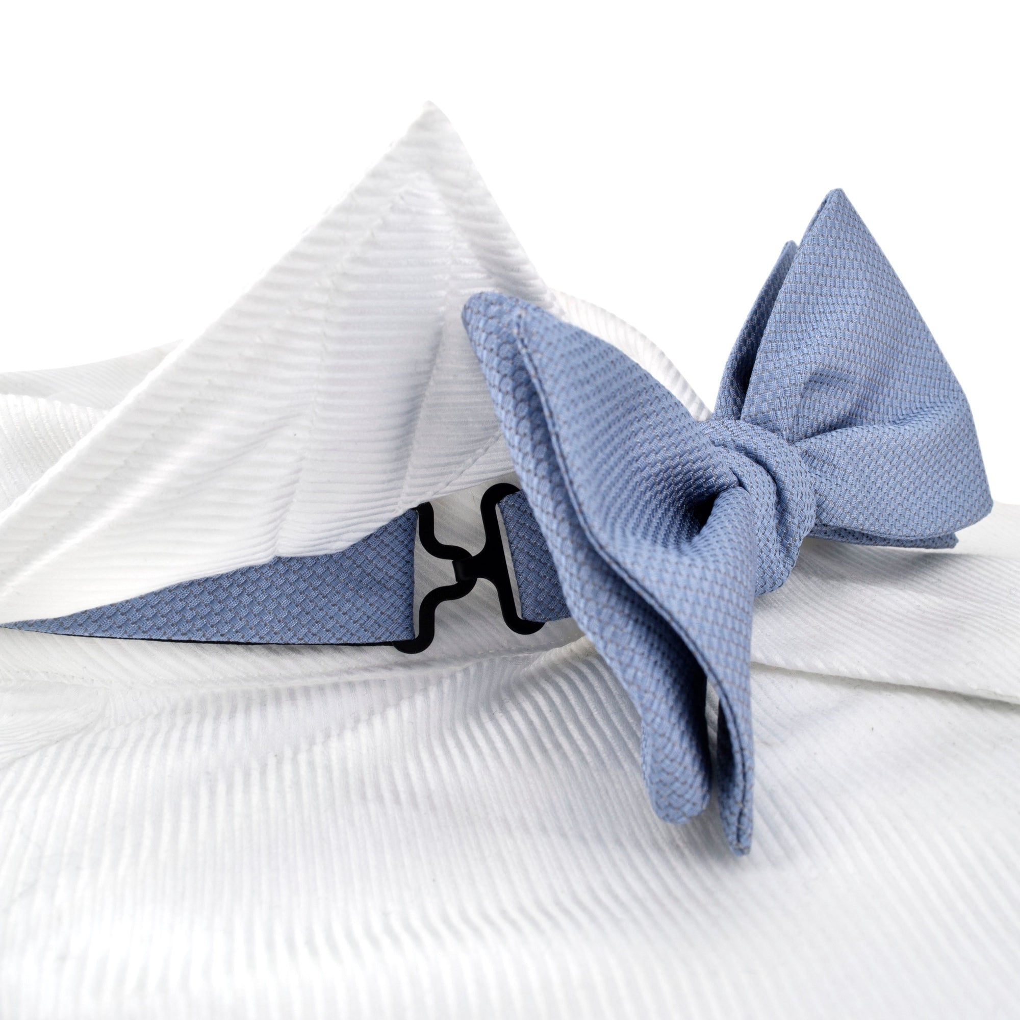 Light Sky Blue Textured Self Tie and Ready Made Bow Tie-Bow Ties-A.Azthom-Cufflinks.com.sg