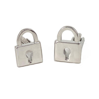 Locks in Rose Gold and Silver Cufflinks - Marzthomson M-Cufflinks.com.sg