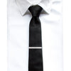 MarZthomson 7cm Silver Tie Clip with Simple Diagonal Lines Detail-Tie Clip-MarZthomson-Cufflinks.com.sg