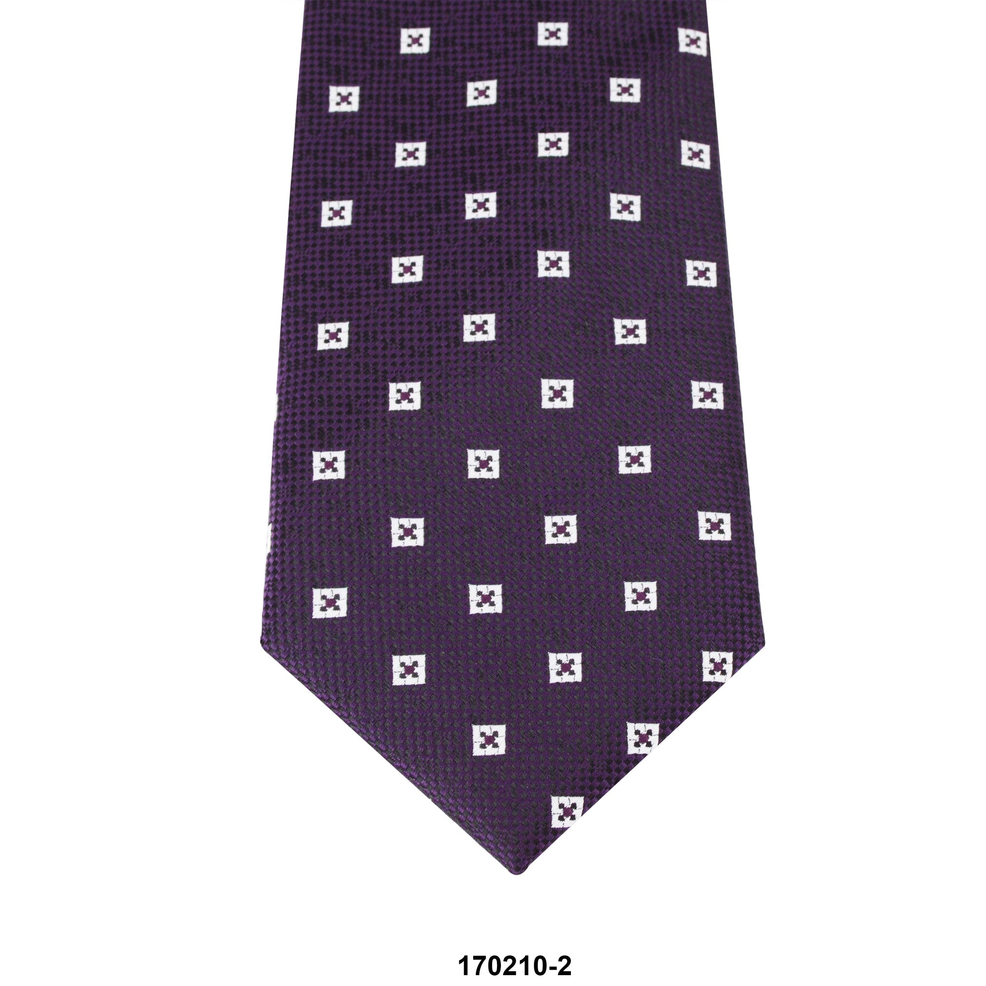 MarZthomson 8cm Dark Purple Cross Motif Detail Woven Tie J-Cufflinks.com.sg | Neckties.com.sg