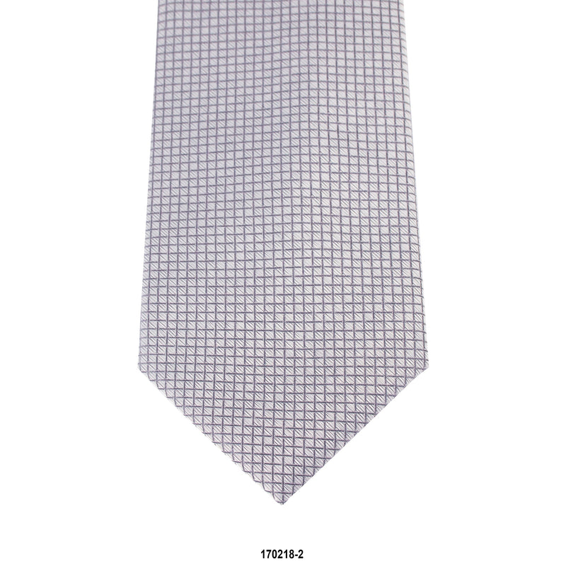 MarZthomson 8cm Graph Check Tie in Silverish Grey J-Cufflinks.com.sg | Neckties.com.sg