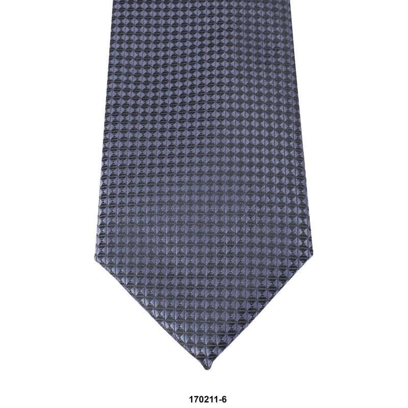 MarZthomson 8cm Grey Geometric Detail Woven Tie M-Cufflinks.com.sg | Neckties.com.sg