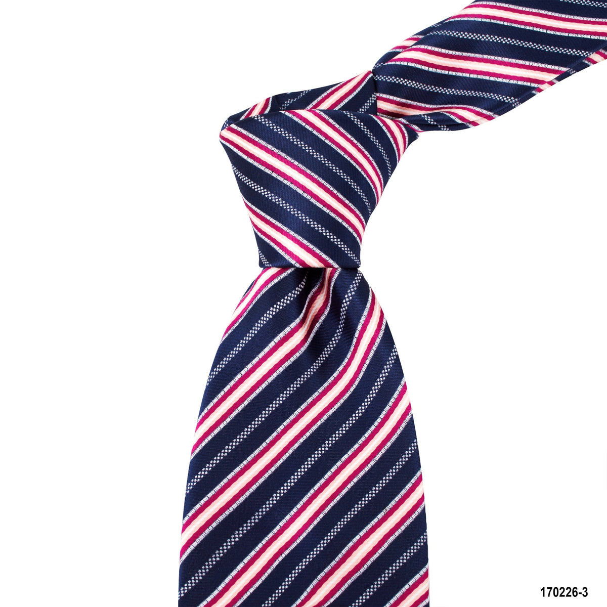 MarZthomson 8cm Intricate Stripes Tie in Navy and Red J-Cufflinks.com.sg | Neckties.com.sg