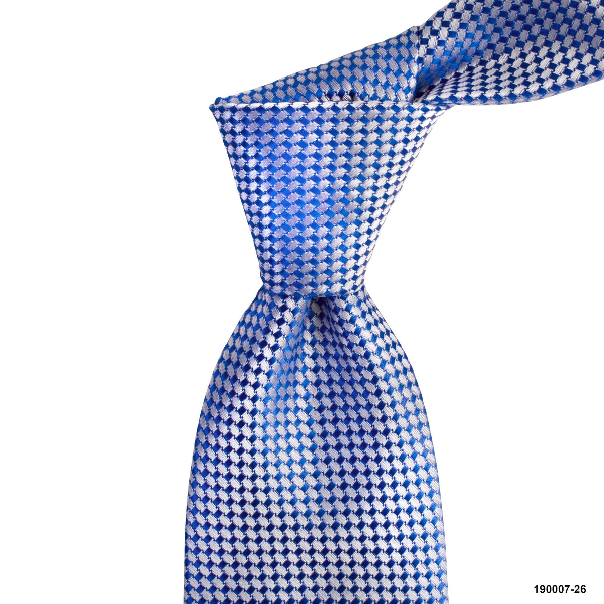 MarZthomson 8cm Light Blue with Light Silver Weaved Design Detail Tie-Cufflinks.com.sg | Neckties.com.sg