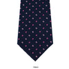 MarZthomson 8cm Navy Woven Tie with White and Pink Square Details J-Cufflinks.com.sg | Neckties.com.sg
