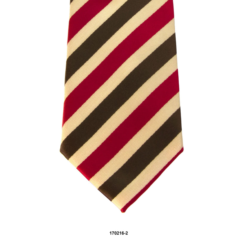 MarZthomson 8cm Stripe Tie in Beige, Red and Brown J-Cufflinks.com.sg | Neckties.com.sg