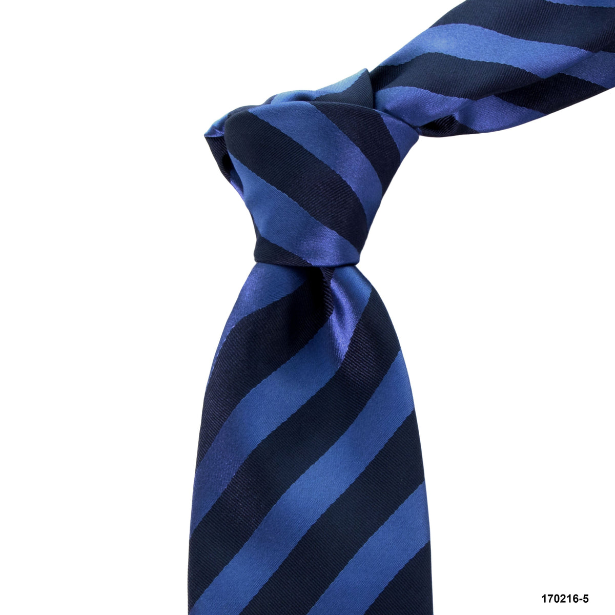 MarZthomson 8cm Stripe Tie in Blue and Navy Blue J-Cufflinks.com.sg | Neckties.com.sg