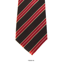 MarZthomson 8cm Stripe Tie in Brown with Red and Gold Details J-Cufflinks.com.sg | Neckties.com.sg