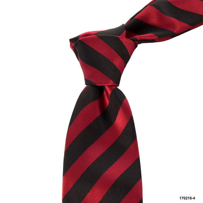 MarZthomson 8cm Stripe Tie in Red and Black J-Cufflinks.com.sg | Neckties.com.sg