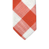 MarZthomson 8cm Wide Plaid Cotton Tie in Rust Orange and White-Cufflinks.com.sg | Neckties.com.sg