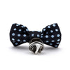 MarZthomson Bow Tie shaped Lapel Pin and Pocket Square Set in Blue with Light Blue Polka Dot-Cufflinks.com.sg | Neckties.com.sg