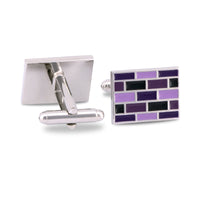 MarZthomson Brick Wall Cufflinks in Shades of Purple-Cufflinks.com.sg