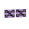 MarZthomson Brick Wall Cufflinks in Shades of Purple-Cufflinks.com.sg
