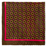 MarZthomson Chain Link Pocket Square-Pocket Squares-MarZthomson-Brown-Red-Cufflinks.com.sg
