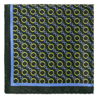 MarZthomson Chain Link Pocket Square-Pocket Squares-MarZthomson-Green-Blue-Cufflinks.com.sg