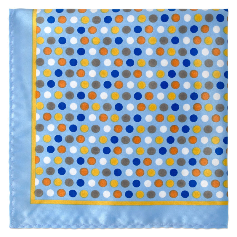 MarZthomson Colourful Bubble Dots Pocket Square-Pocket Squares-MarZthomson-Light Blue-Cufflinks.com.sg