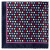 MarZthomson Colourful Bubble Dots Pocket Square-Pocket Squares-MarZthomson-Navy Blue -Pink-Cufflinks.com.sg