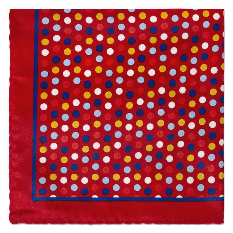MarZthomson Colourful Bubble Dots Pocket Square-Pocket Squares-MarZthomson-Red-Cufflinks.com.sg