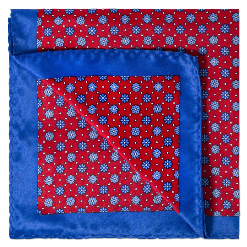 MarZthomson Floral Motif Pocket Square-Pocket Squares-MarZthomson-Cufflinks.com.sg