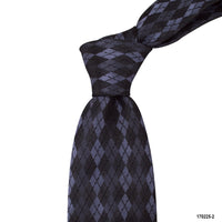 Marz 8cm Argyle Check Pattern Tie in Grey M-Cufflinks.com.sg | Neckties.com.sg