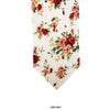 Marz 8cm Cotton Floral Tie in Off White A-Cufflinks.com.sg | Neckties.com.sg