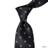 8cm White Petal Motif Detail Woven Tie-Cufflinks.com.sg | Neckties.com.sg