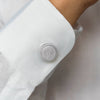Monogram Etched Silver Clip-on Button Covers-Button Covers-A.Azthom-Cufflinks.com.sg