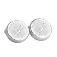Monogram Etched Silver Clip-on Button Covers-Button Covers-A.Azthom-Z-Cufflinks.com.sg