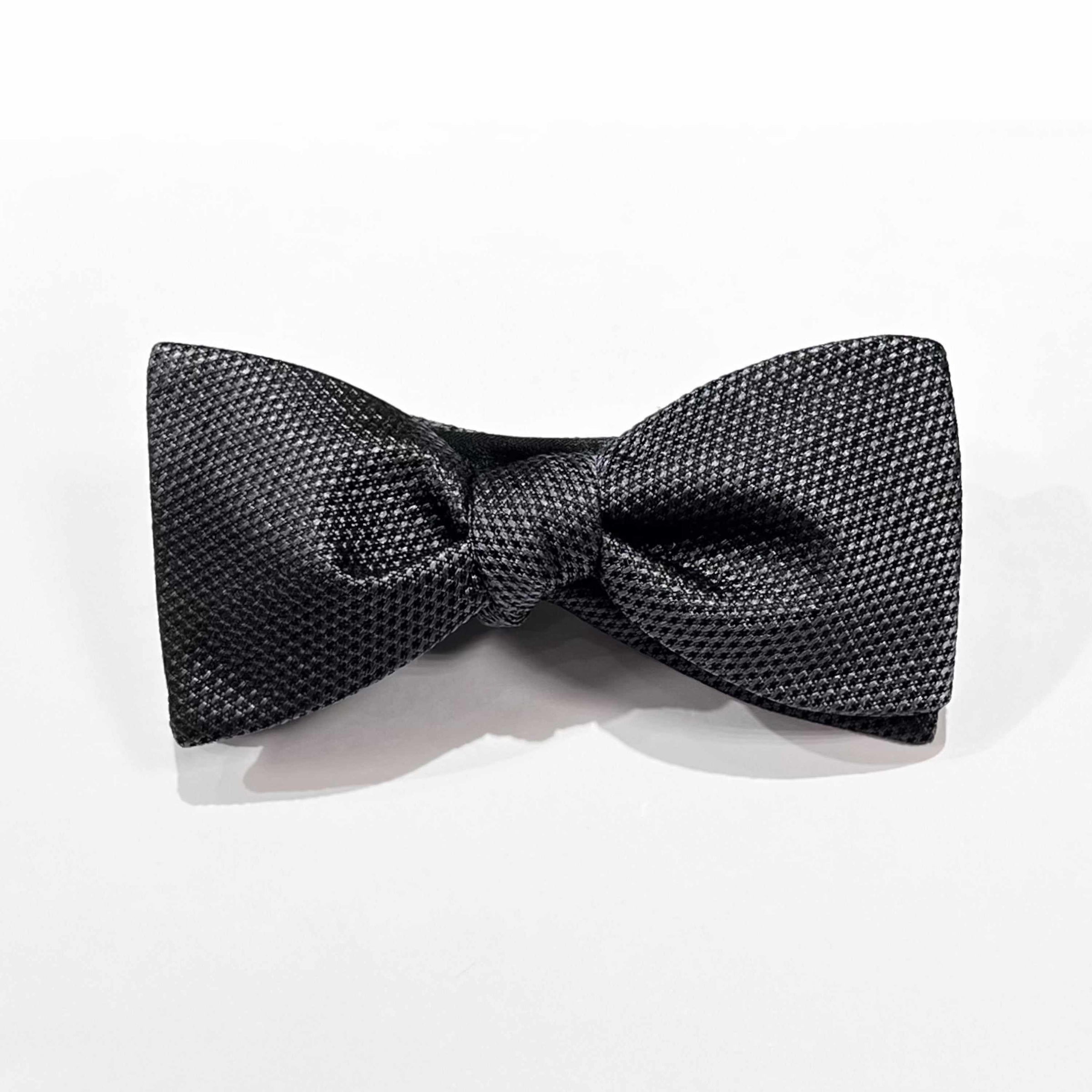 Orobianco Bow Tie (Self /Ready) - Butterfly-Bow Ties-Orobianco-Grey FA3002-Cufflinks.com.sg