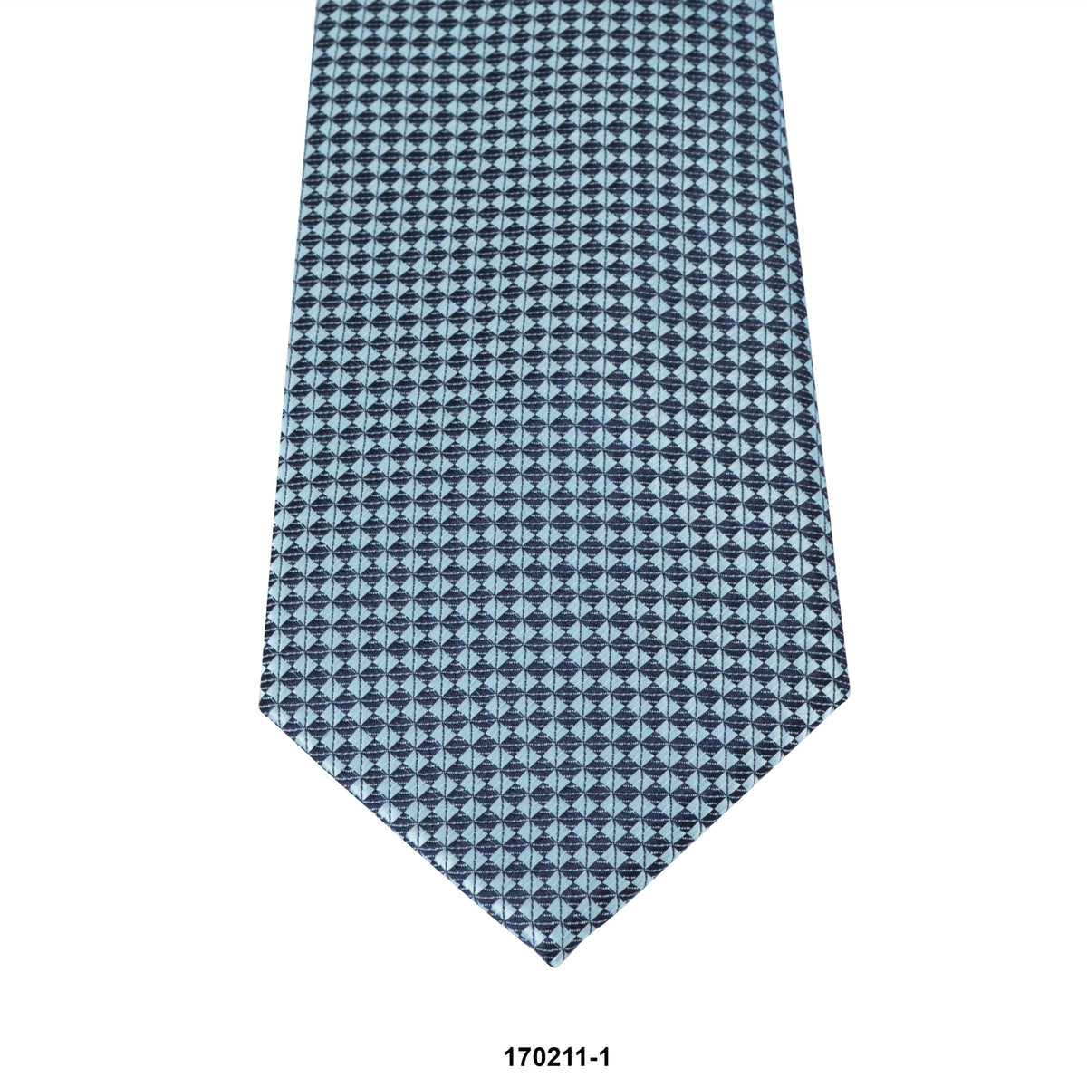 MarZthomson 8cm Teal Geometric Detail Woven Tie-Cufflinks.com.sg | Neckties.com.sg