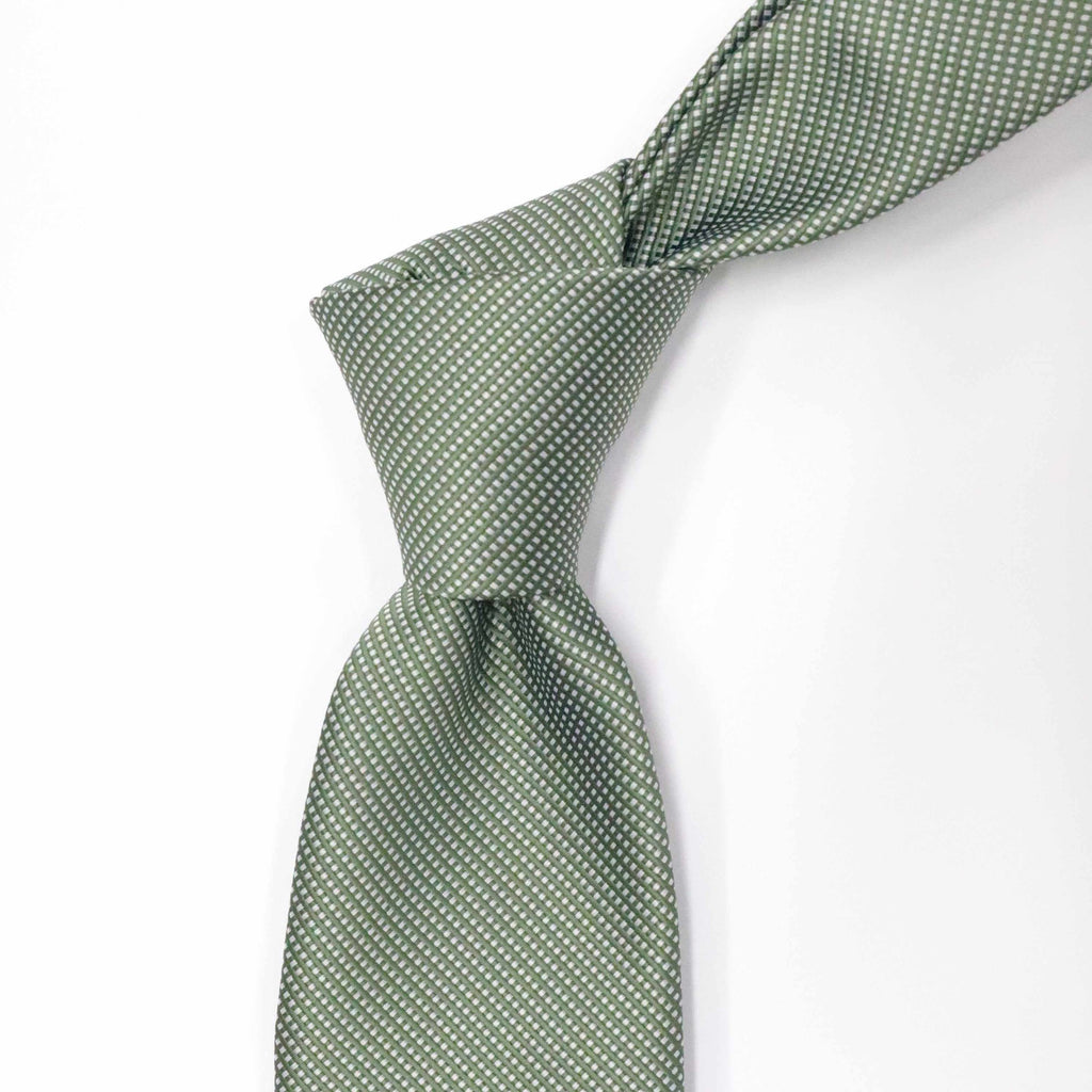 Orobianco L'unique Army Green white stripe Square dot neckties