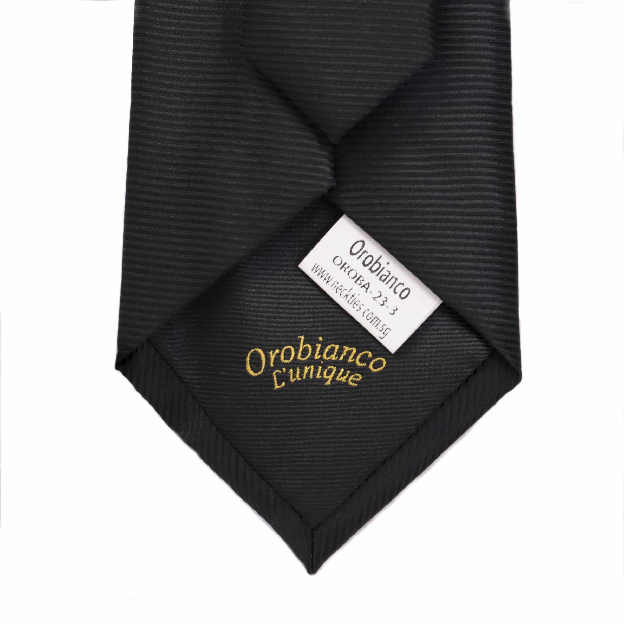 Orobianco L'unique Heavy Twille Black-Neckties-Orobianco L'unique-Cufflinks.com.sg
