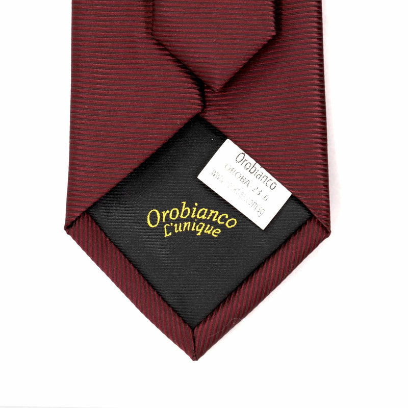 Orobianco L'unique OroTie heavy Twill Maroon-Neckties-Orobianco L'unique-Cufflinks.com.sg