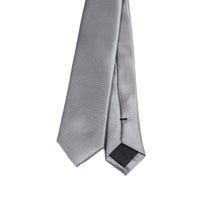 Orobianco L'unique Skinny Tie in Silver 5cm-Skinny Ties-Orobianco L'unique-Silver-Cufflinks.com.sg