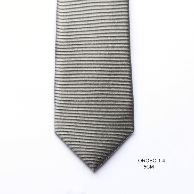 Orotie Skinny Tie in Silver 5cm-Cufflinks.com.sg