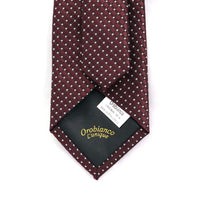 Orotie textured with Small Dots Tie in Maroon-Neckties-Orobianco-Cufflinks.com.sg