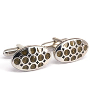 Oval Dots and Square Specks Cufflinks in Various Col A-Cufflinks.com.sg