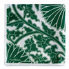 Peranakan Floral Print Pocket Square-Pocket Squares-MarZthomson-Green-Cufflinks.com.sg