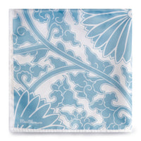 Peranakan Floral Print Pocket Square-Pocket Squares-MarZthomson-Light Blue-Cufflinks.com.sg